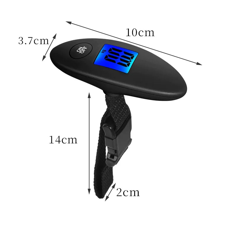 Báscula de Equipaje Portátil Digital 40kg — Precisión 100g con Pantalla LCD
