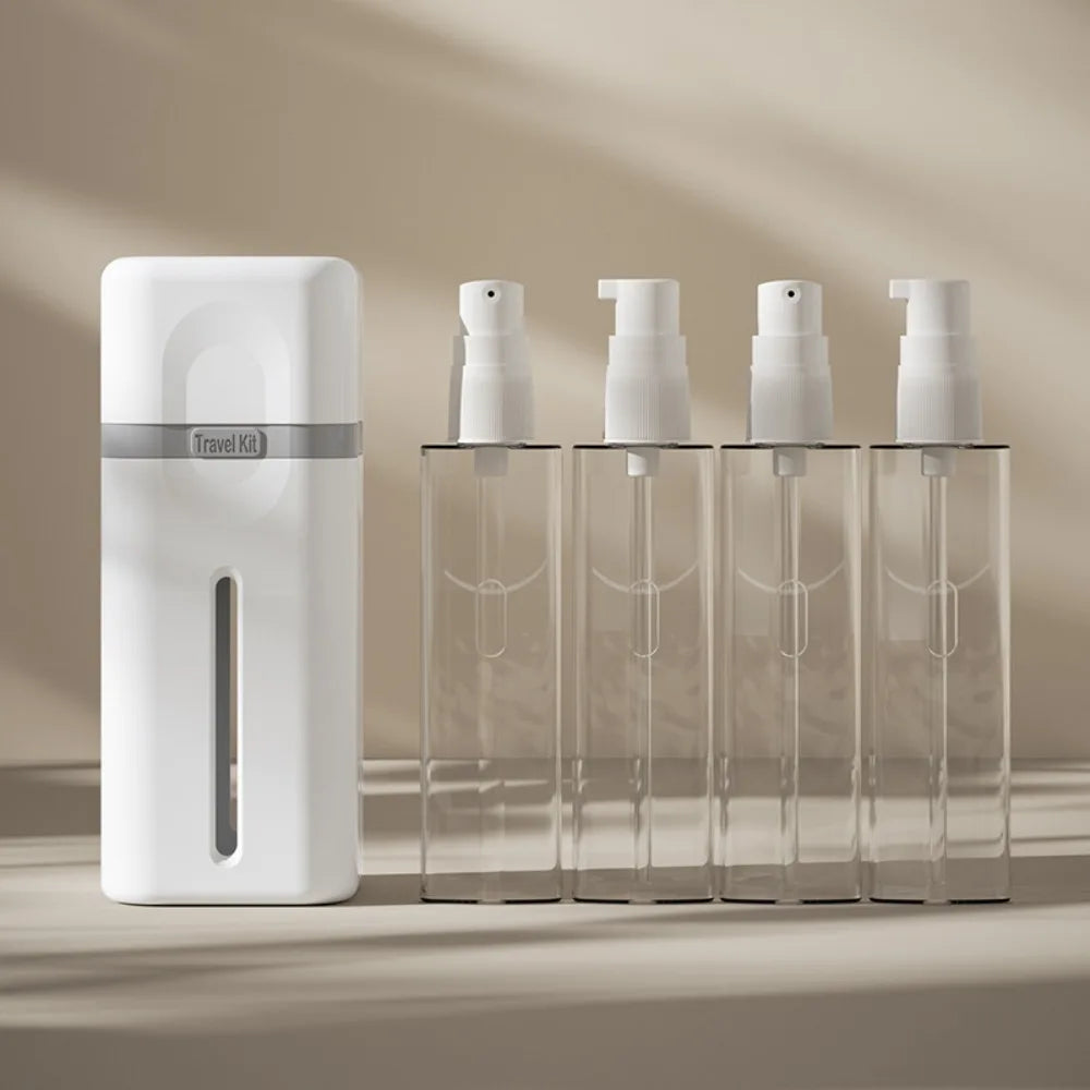 Set de Botellas Recargables de Viaje 4 en 1 – Kit de Viaje Portátil
