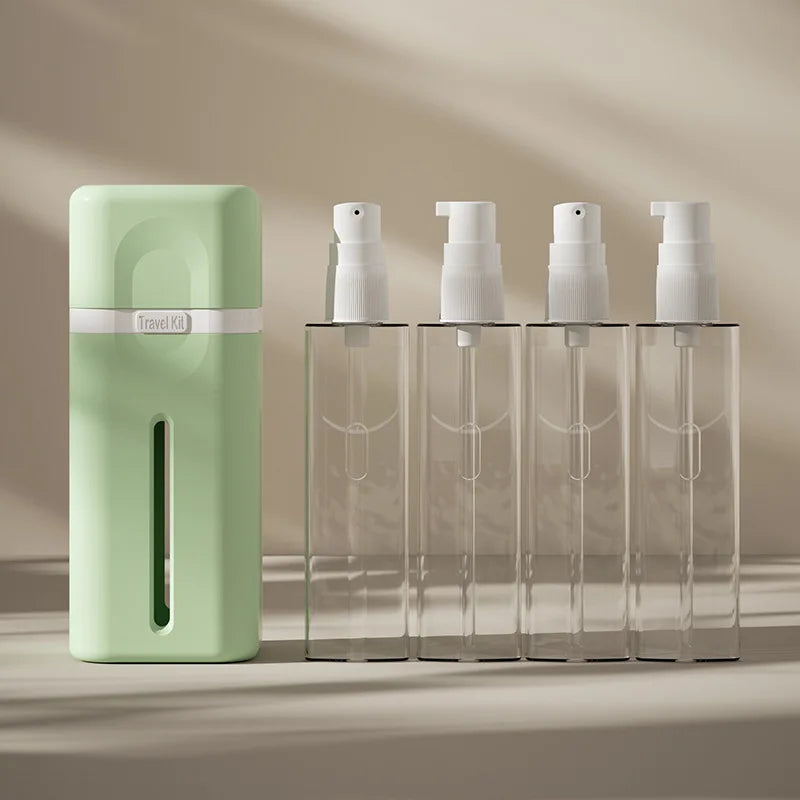 Set de Botellas Recargables de Viaje 4 en 1 – Kit de Viaje Portátil
