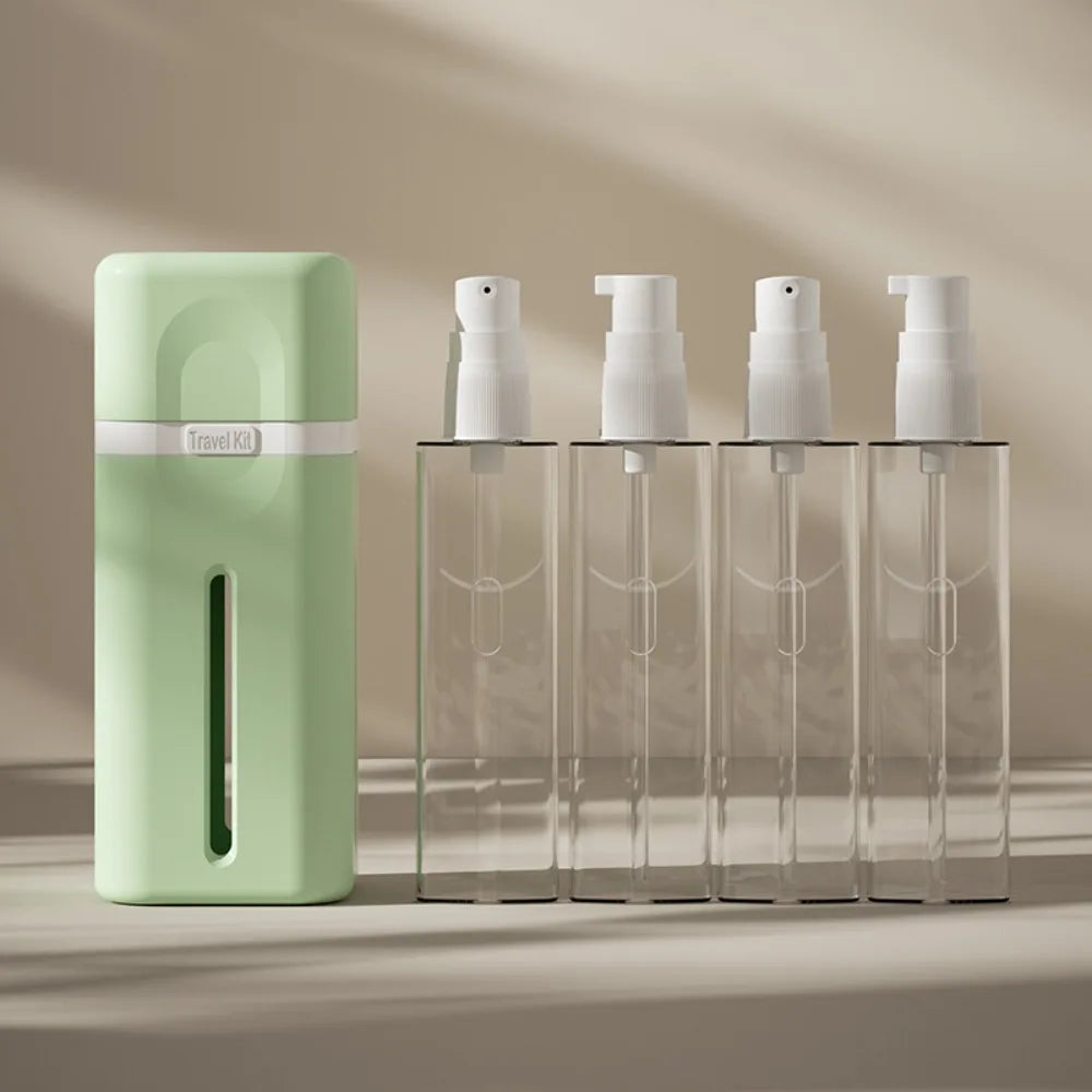 Set de Botellas Recargables de Viaje 4 en 1 – Kit de Viaje Portátil