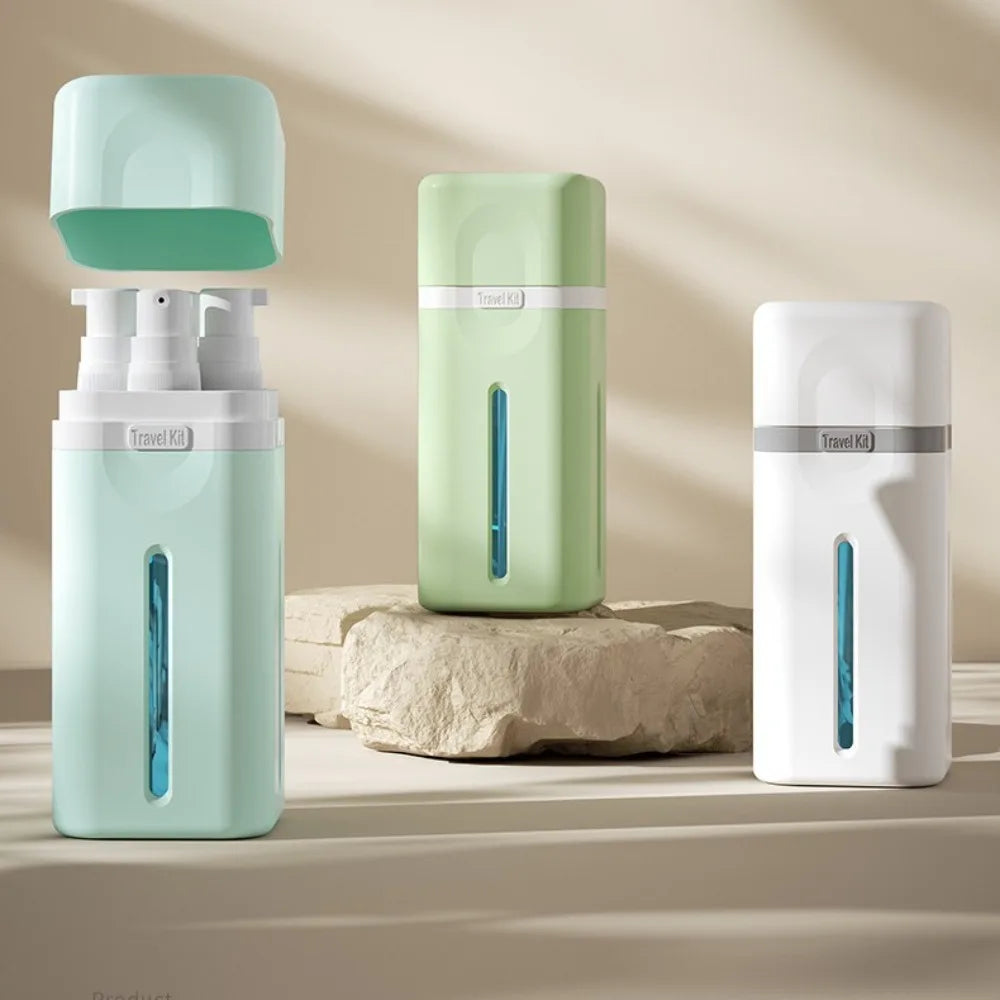 Set de Botellas Recargables de Viaje 4 en 1 – Kit de Viaje Portátil