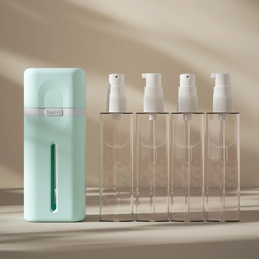 Set de Botellas Recargables de Viaje 4 en 1 – Kit de Viaje Portátil